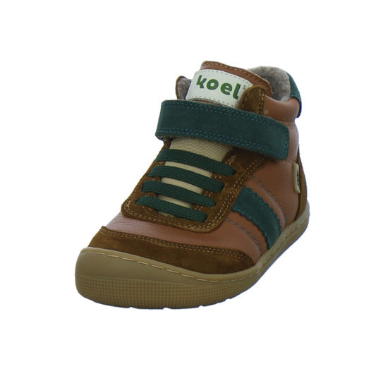 Koel Stiefel ungefüttert Jungen Barefoot Tex Braun-kombi