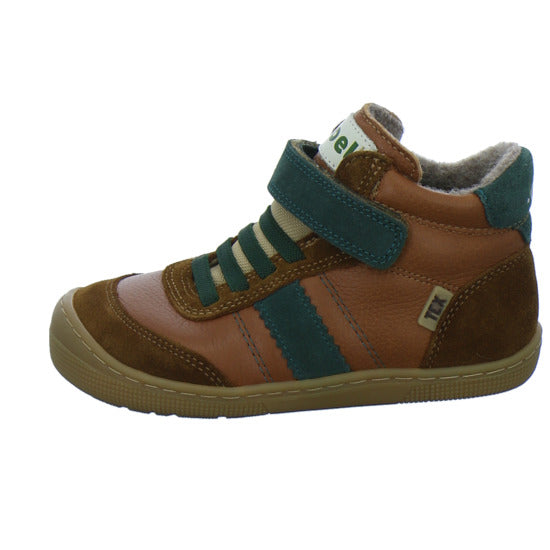 Koel Stiefel ungefüttert Jungen Barefoot Tex Braun-kombi