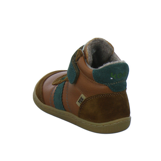 Koel Stiefel ungefüttert Jungen Barefoot Tex Braun-kombi