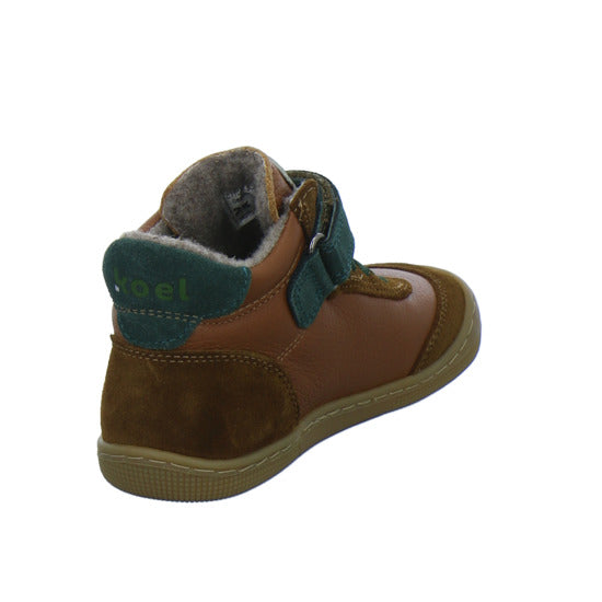 Koel Stiefel ungefüttert Jungen Barefoot Tex Braun-kombi