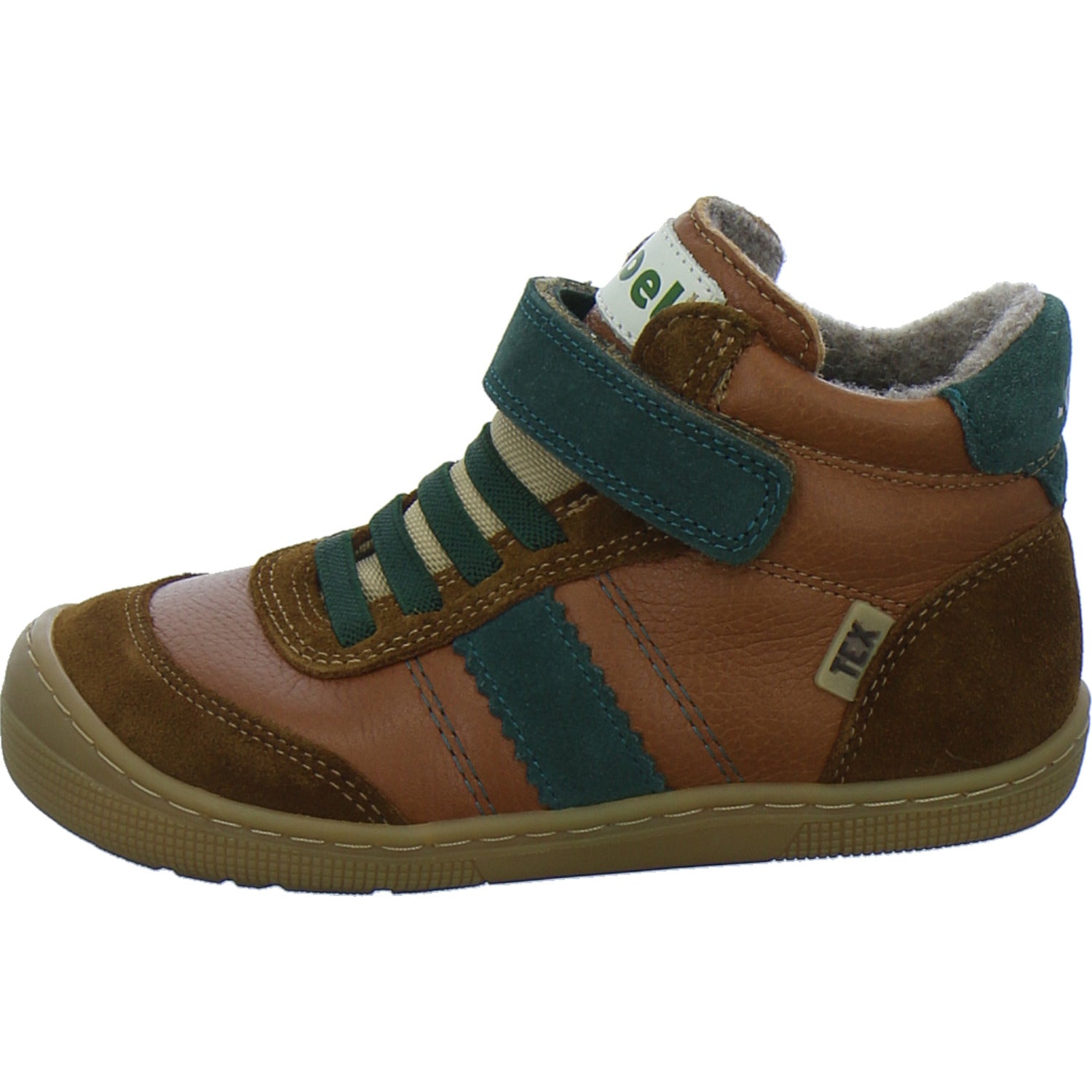 Koel Stiefel ungefüttert Jungen Barefoot Tex Braun-kombi