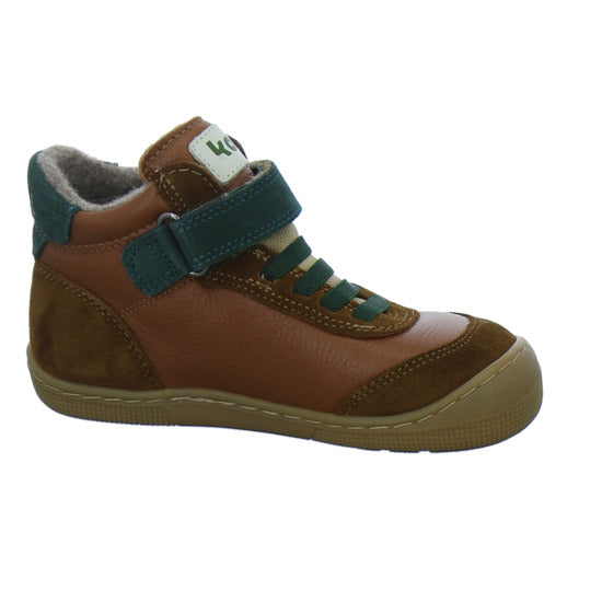Koel Stiefel ungefüttert Jungen Barefoot Tex Braun-kombi