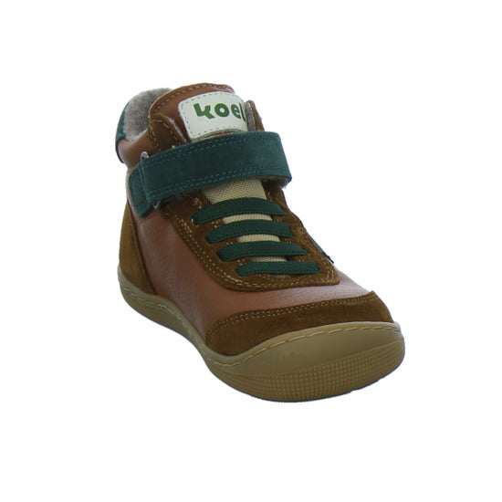 Koel Stiefel ungefüttert Jungen Barefoot Tex Braun-kombi