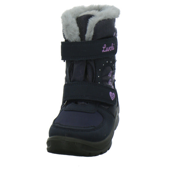 Lurchi Kimiko Blinker Winterschuhe warm gefüttert Blau-kombi - 360° Ansicht