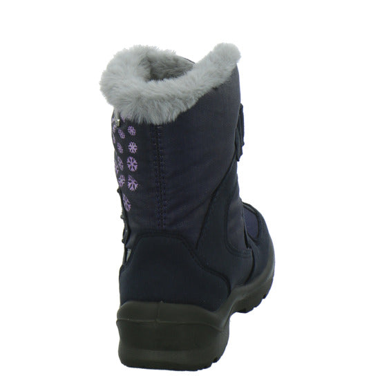 Lurchi Kimiko Blinker Winterschuhe warm gefüttert Blau-kombi - 360° Ansicht