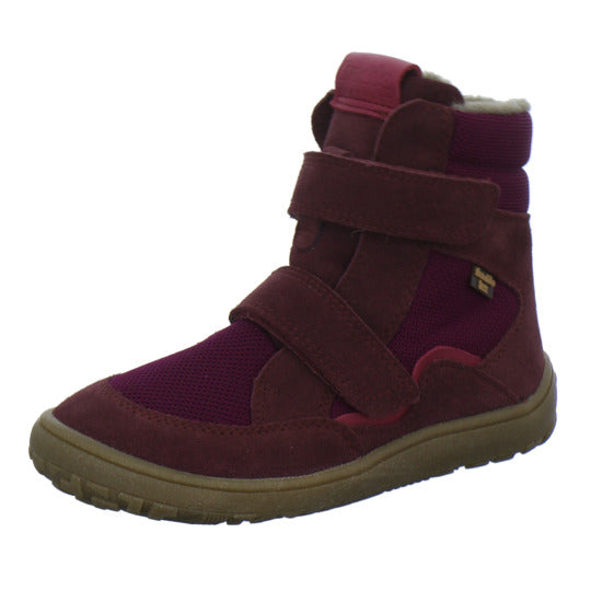 Froddo Barefoot Winterschuhe warm gefüttert Bordeaux - 360° Ansicht