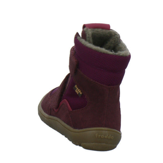 Froddo Barefoot Winterschuhe warm gefüttert Bordeaux - 360° Ansicht