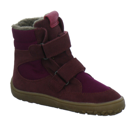 Froddo Barefoot Winterschuhe warm gefüttert Bordeaux - 360° Ansicht