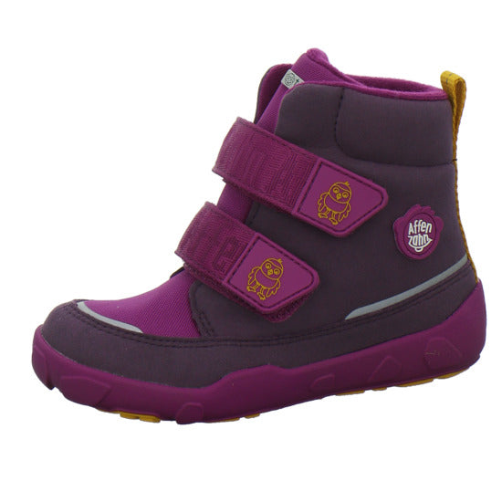 Affenzahn Vegan Comfy Winterschuhe warm gefüttert Bordeaux - 360° Ansicht
