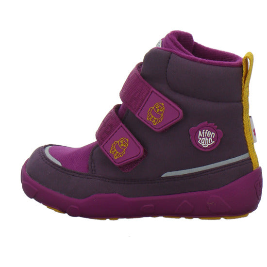 Affenzahn Vegan Comfy Winterschuhe warm gefüttert Bordeaux - 360° Ansicht