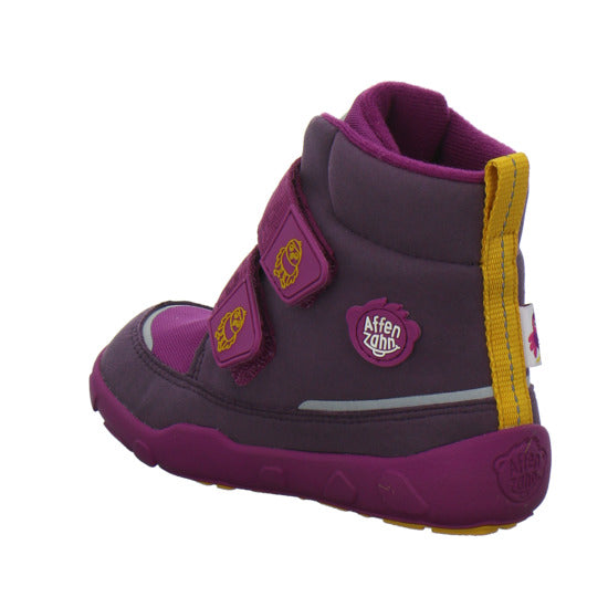 Affenzahn Vegan Comfy Winterschuhe warm gefüttert Bordeaux - 360° Ansicht
