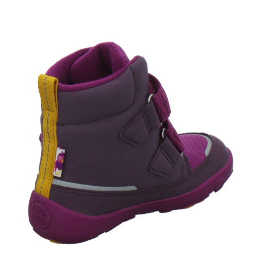 Affenzahn Vegan Comfy Winterschuhe warm gefüttert Bordeaux - 360° Ansicht
