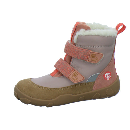 Affenzahn Winterschuhe Mädchen Leder Winty flamingo-lachs