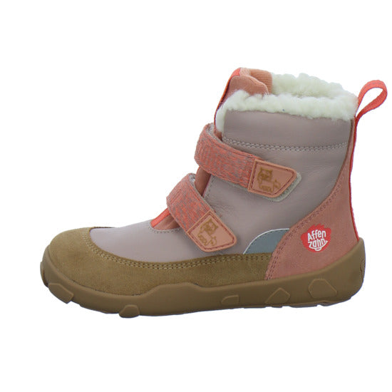 Affenzahn Winterschuhe Mädchen Leder Winty flamingo-lachs