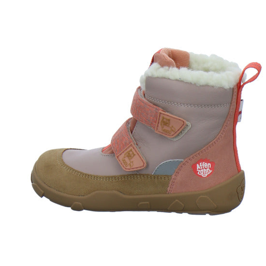 Affenzahn Winterschuhe Mädchen Leder Winty flamingo-lachs