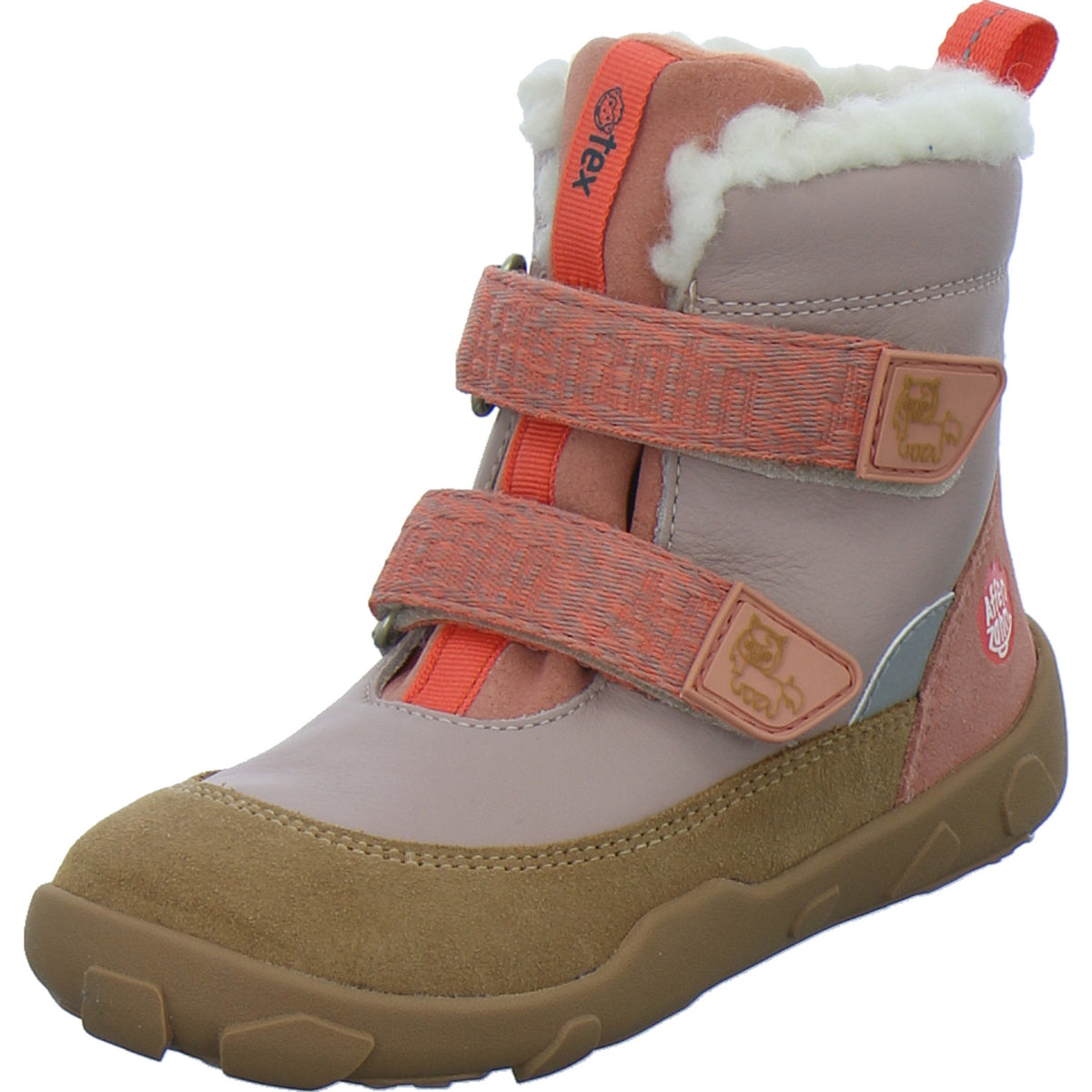 Affenzahn Winterschuhe Mädchen Leder Winty flamingo-lachs