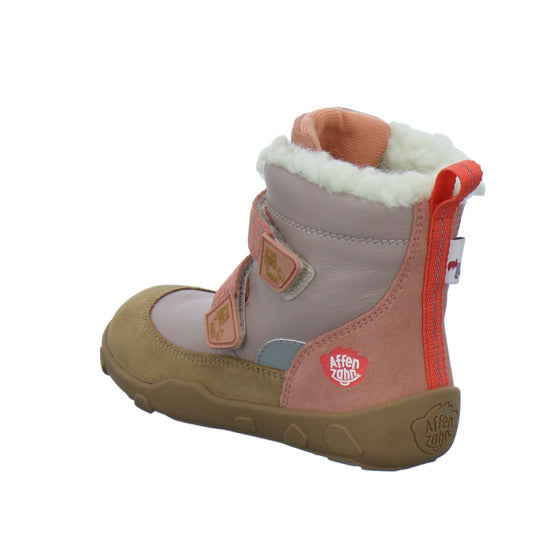 Affenzahn Winterschuhe Mädchen Leder Winty flamingo-lachs