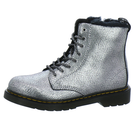 Dr. Martens 1460 Serena Junior Winterschuhe warm gefüttert Silber - 360° Ansicht