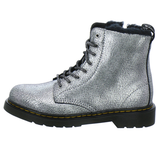 Dr. Martens 1460 Serena Junior Winterschuhe warm gefüttert Silber - 360° Ansicht