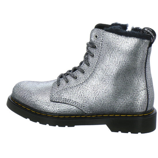 Dr. Martens 1460 Serena Junior Winterschuhe warm gefüttert Silber - 360° Ansicht