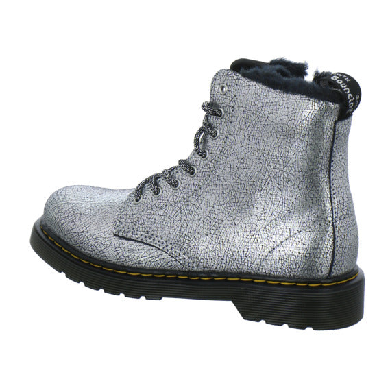 Dr. Martens 1460 Serena Junior Winterschuhe warm gefüttert Silber - 360° Ansicht