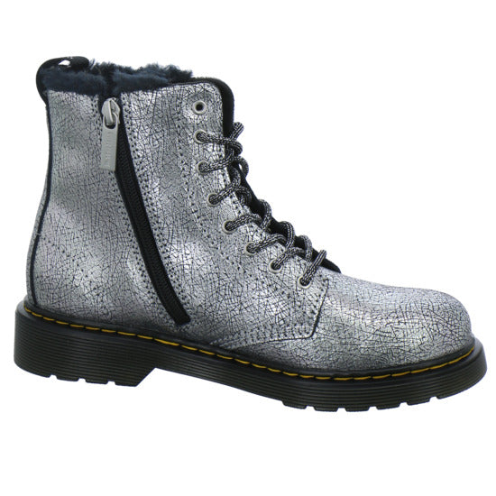 Dr. Martens 1460 Serena Junior Winterschuhe warm gefüttert Silber - 360° Ansicht