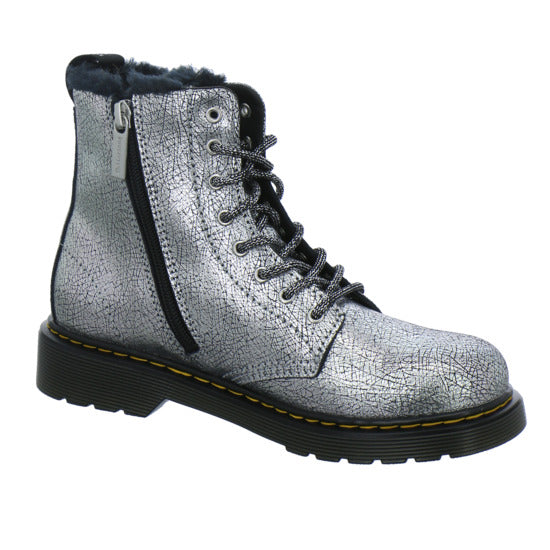 Dr. Martens 1460 Serena Junior Winterschuhe warm gefüttert Silber - 360° Ansicht