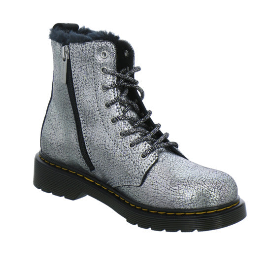 Dr. Martens 1460 Serena Junior Winterschuhe warm gefüttert Silber - 360° Ansicht