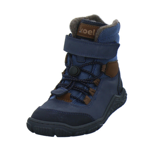 Koel Winterschuhe Jungen Barefoot Shoes Velcro Blau-kombi