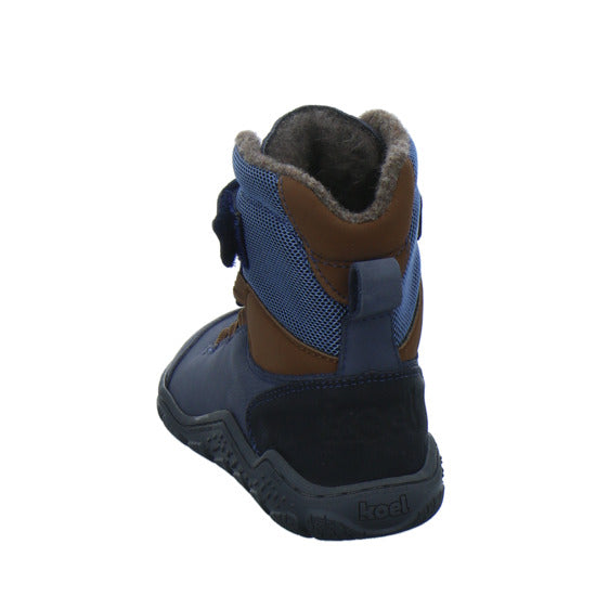 Koel Winterschuhe Jungen Barefoot Shoes Velcro Blau-kombi