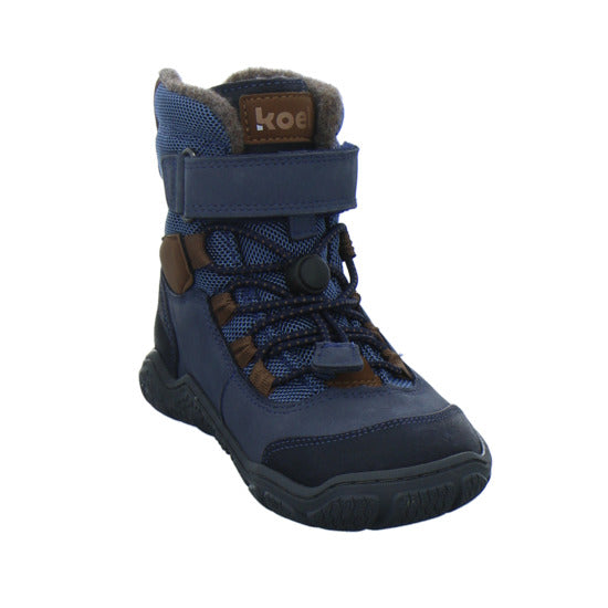Koel Winterschuhe Jungen Barefoot Shoes Velcro Blau-kombi