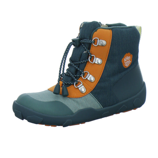 Affenzahn Winterschuhe Jungen Vegan Discovy Grün-kombi