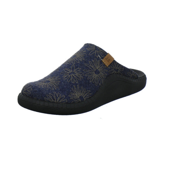 Josef Seibel Monaco D04 Hausschuhe Damen Blau-kombi - 360° Ansicht