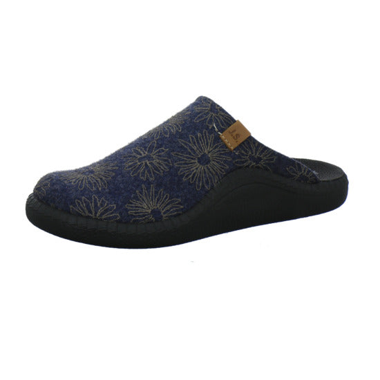 Josef Seibel Monaco D04 Hausschuhe Damen Blau-kombi - 360° Ansicht
