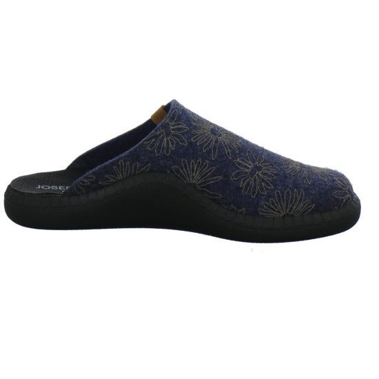 Josef Seibel Monaco D04 Hausschuhe Damen Blau-kombi - 360° Ansicht