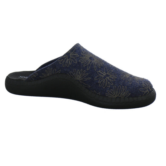 Josef Seibel Monaco D04 Hausschuhe Damen Blau-kombi - 360° Ansicht