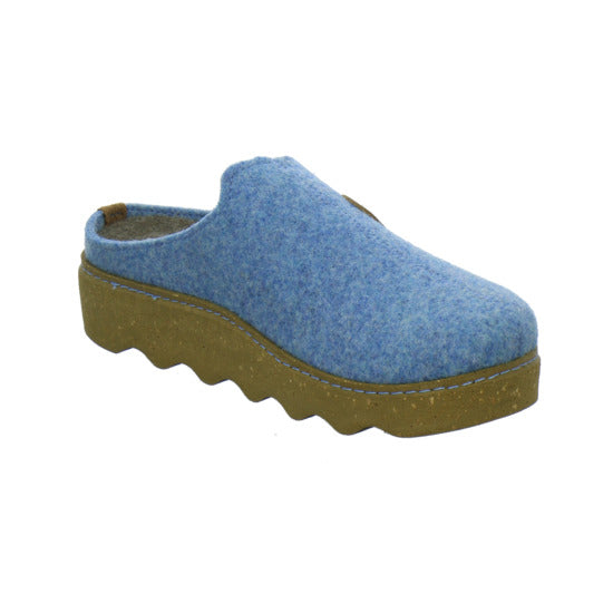 Rohde Foggia Hausschuhe Damen Hellblau - 360° Ansicht