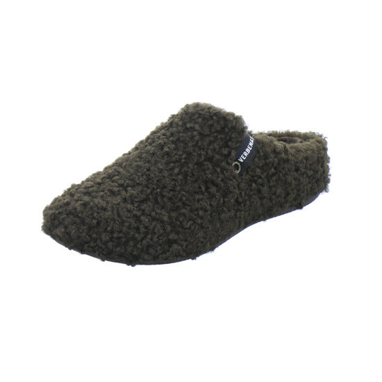 Verbenas Hausschuhe Damen Damen York Curly Dunkelbraun