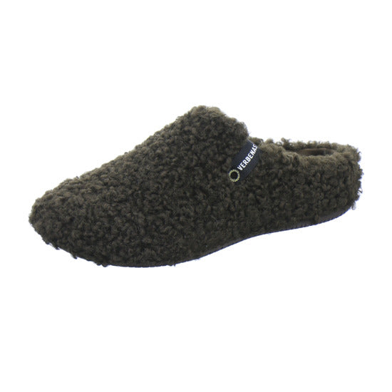 Verbenas Hausschuhe Damen Damen York Curly Dunkelbraun