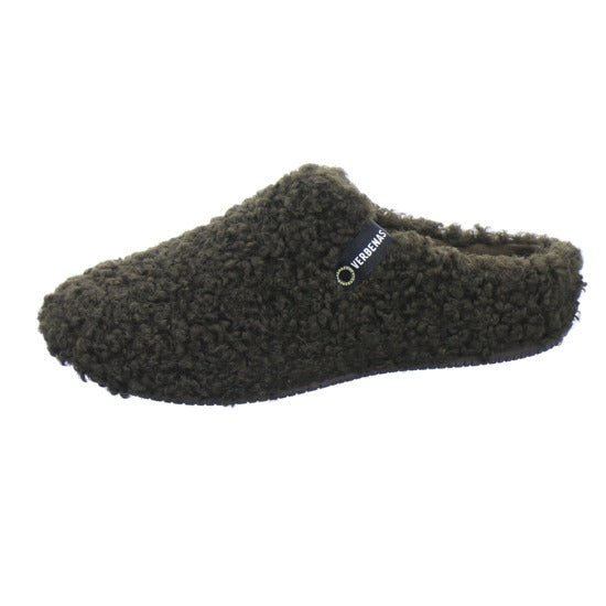 Verbenas Hausschuhe Damen Damen York Curly Dunkelbraun
