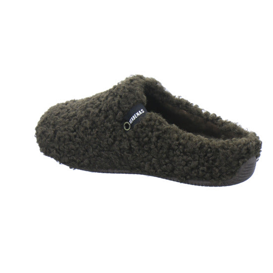 Verbenas Hausschuhe Damen Damen York Curly Dunkelbraun