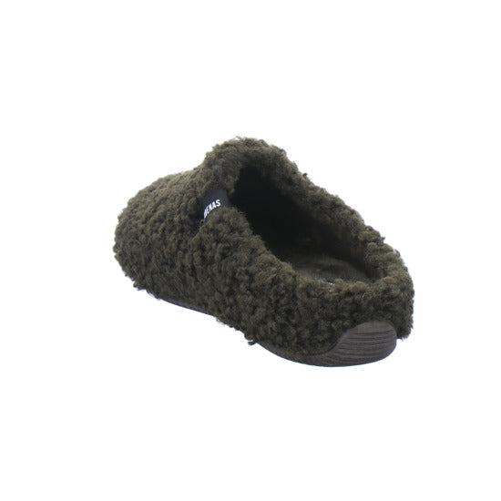 Verbenas Hausschuhe Damen Damen York Curly Dunkelbraun