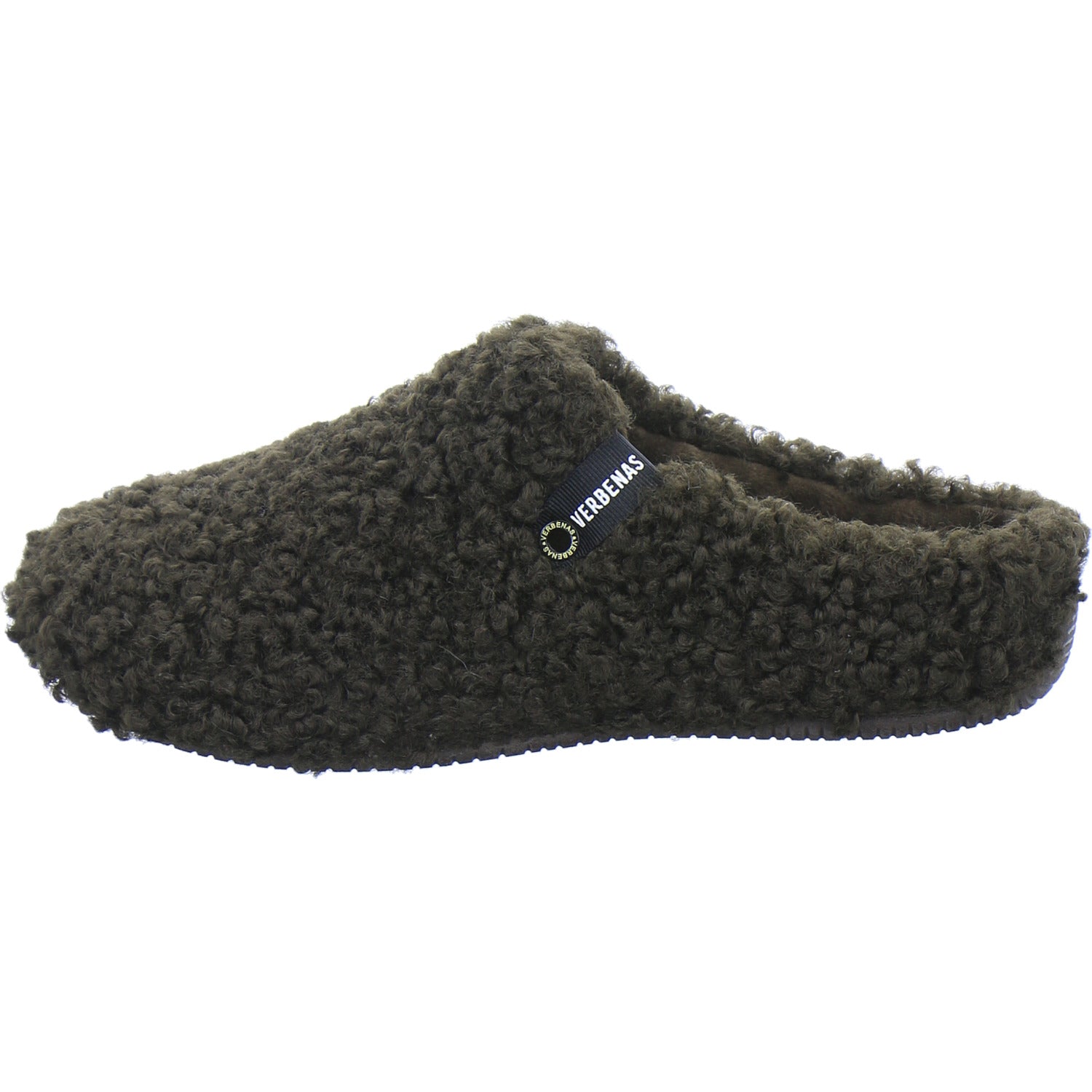 Verbenas Hausschuhe Damen Damen York Curly Dunkelbraun