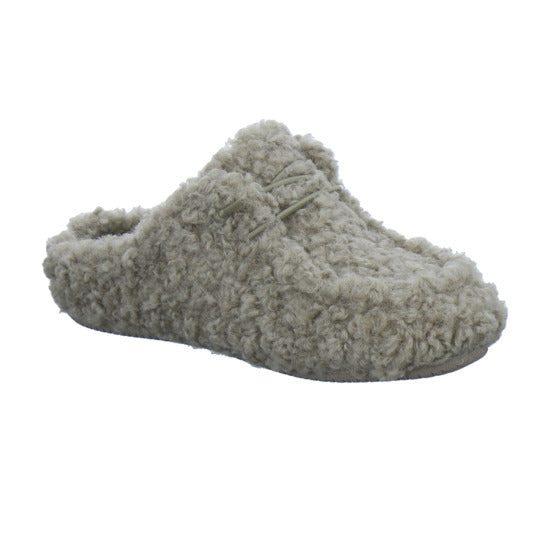 Verbenas Hausschuhe Damen Damen Curly camel taupe