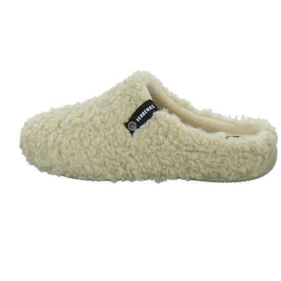 Verbenas Hausschuhe Damen Damen York Curly Beige