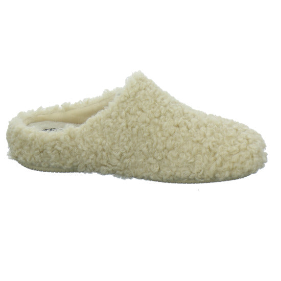Verbenas Hausschuhe Damen Damen York Curly Beige
