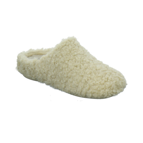 Verbenas Hausschuhe Damen Damen York Curly Beige