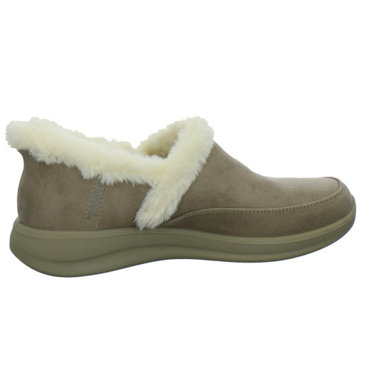 Skechers Hausschuhe Damen Damen Slip Ins cozy escape taupe