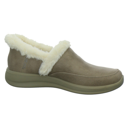 Skechers Hausschuhe Damen Damen Slip Ins cozy escape taupe