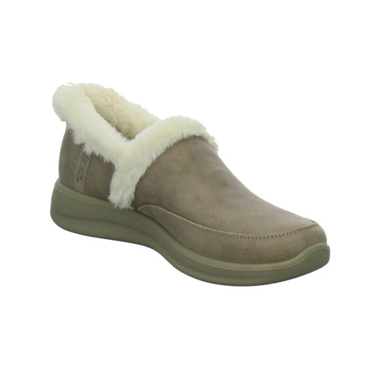 Skechers Hausschuhe Damen Damen Slip Ins cozy escape taupe
